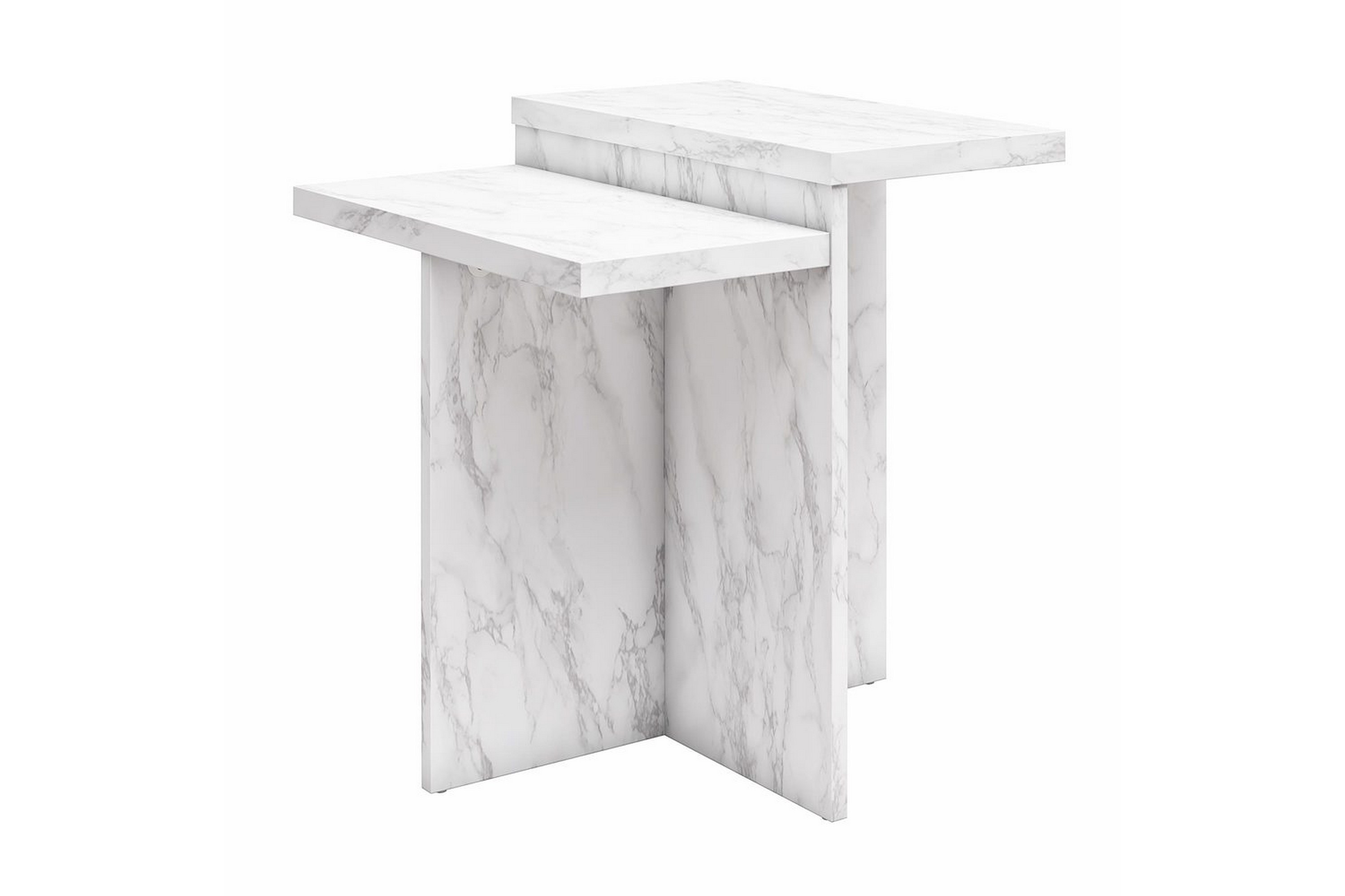 sidobord/avslutningsbord brielle vit marmor - vit marmor