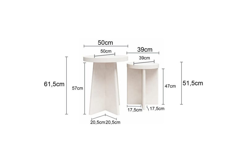 Sidobord/Avslutningsbord Liam Set - Möbler - Vardagsrum - Soffbord & vardagsrumsbord - Brickbord