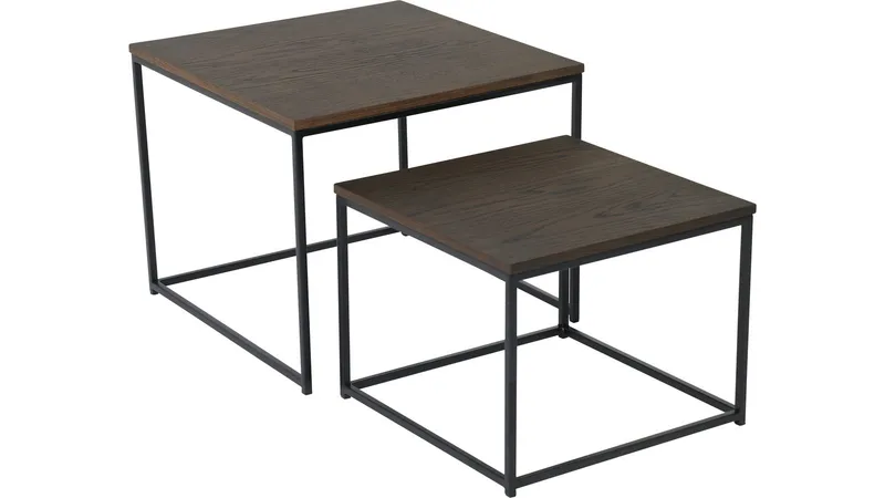 Sidobordset Kapelvej Fyrkant Monterad - Brun - Möbler - Vardagsrum - Soffbord & vardagsrumsbord - Satsbord