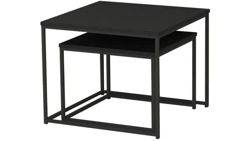 Sidobordset Kapelvej Fyrkant Omonterad - Svart - Möbler - Vardagsrum - Soffbord & vardagsrumsbord - Satsbord