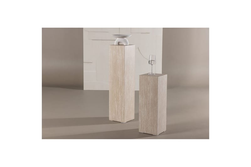 Sidobordset VIND Ramsvik 2st Rektangulära 95 cm/65 cm - Beige - Möbler - Vardagsrum - Soffbord & vardagsrumsbord - Satsbord