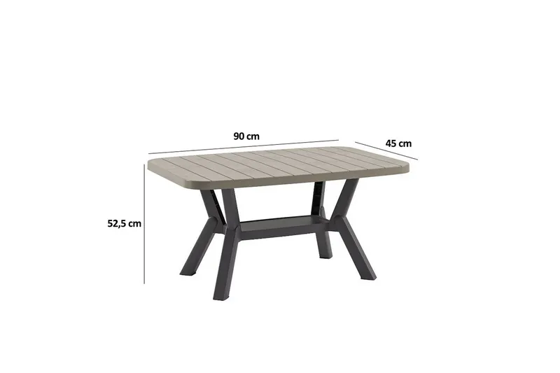 Silva Soffbord 90 cm - Antracit - Utemöbler - Trädgårdsbord & Utebord - Soffbord utomhus & loungebord