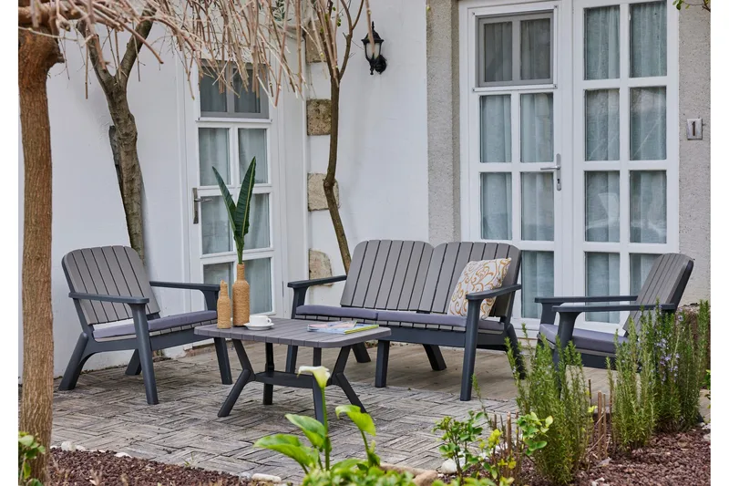 Silva Soffbord 90 cm - Antracit - Utemöbler - Trädgårdsbord & Utebord - Soffbord utomhus & loungebord