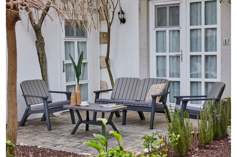 Silva Soffbord 90 cm - Antracit - Utemöbler - Trädgårdsbord & Utebord - Soffbord utomhus & loungebord