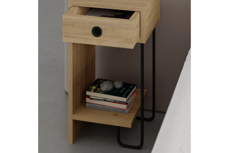 SIRIUS Sängbord 32x30 cm Ljusbrun - Möbler - Sovrum - Sängbord