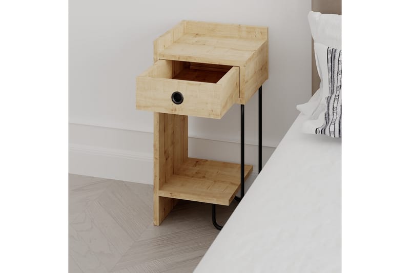 SIRIUS Sängbord 32x30 cm Ljusbrun - Möbler - Sovrum - Sängbord