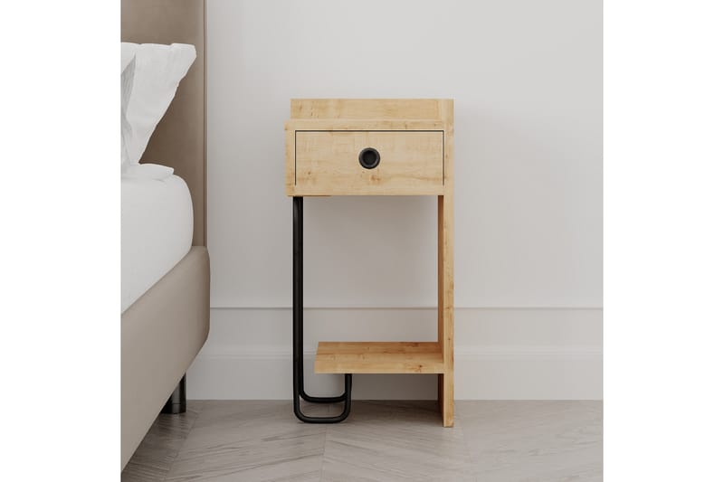 SIRIUS Sängbord 32x30 cm Ljusbrun - Möbler - Sovrum - Sängbord