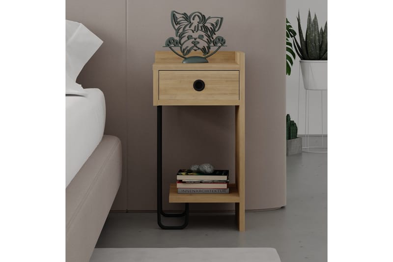 Sirius Sängbord 32x30 cm Ljusbrun - Hanah Home - Möbler - Sovrum - Sängbord