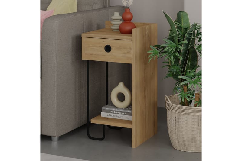 Sirius Sängbord 32x30 cm Ljusbrun - Hanah Home - Möbler - Sovrum - Sängbord