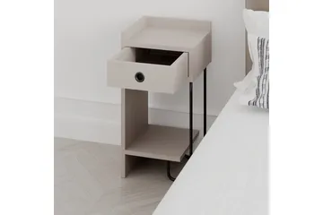 Sirius Sängbord 32x30 cm Ljusbrun - Hanah Home - Möbler - Sovrum - Sängbord