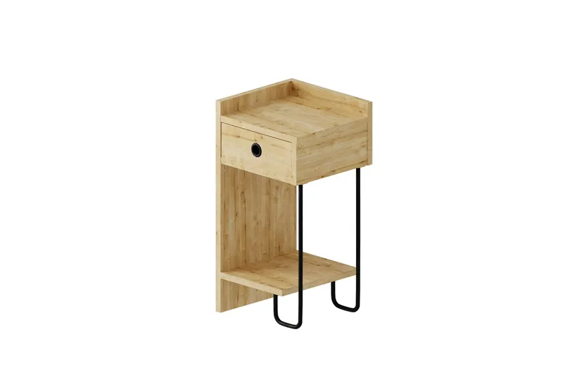 Sirius Sängbord 32x30 cm Ljusbrun, Hanah Home