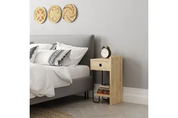 Sirius Sängbord 32x30 cm Ljusbrun - Hanah Home - Möbler - Sovrum - Sängbord