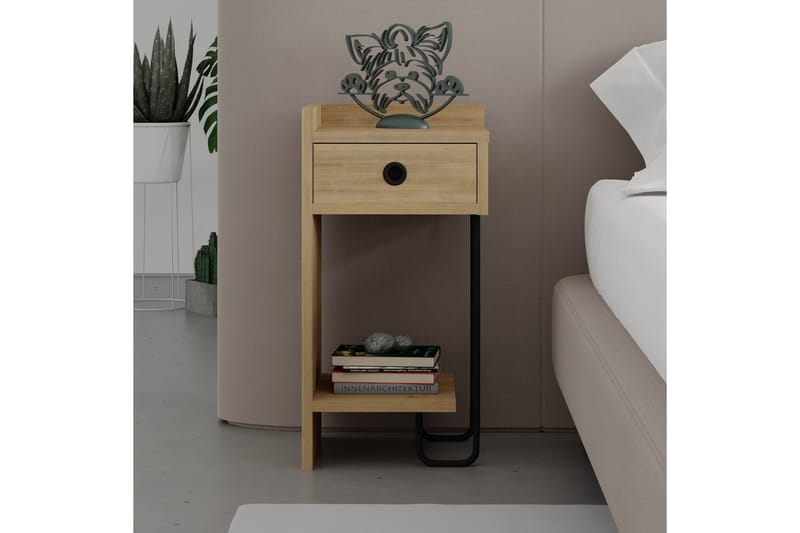 Sirius Sängbord 32x30 cm Ljusbrun - Hanah Home - Möbler - Sovrum - Sängbord