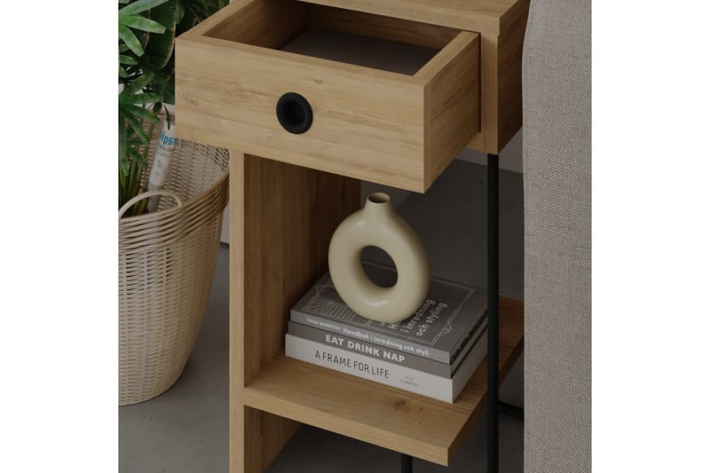 Sirius Sängbord 32x30 cm Ljusbrun - Hanah Home - Möbler - Sovrum - Sängbord