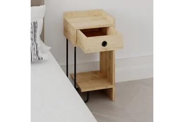 Sirius Sängbord 32x30 cm Ljusbrun - Hanah Home - Möbler - Sovrum - Sängbord
