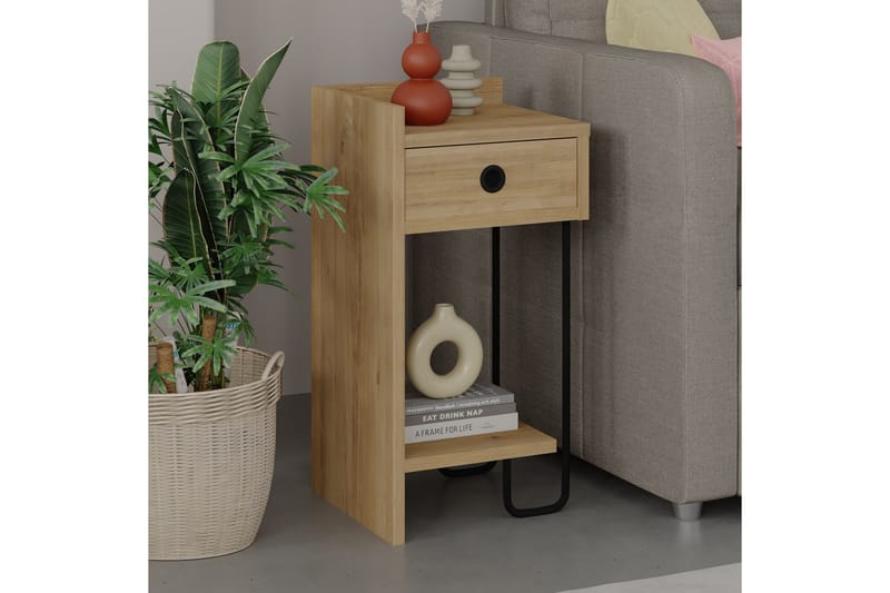 Sirius Sängbord 32x30 cm Ljusbrun - Hanah Home - Möbler - Sovrum - Sängbord
