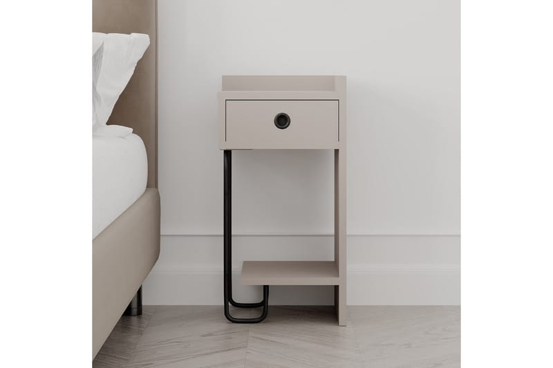 Sirius Sängbord 32x30 cm Ljusbrun - Hanah Home - Möbler - Sovrum - Sängbord