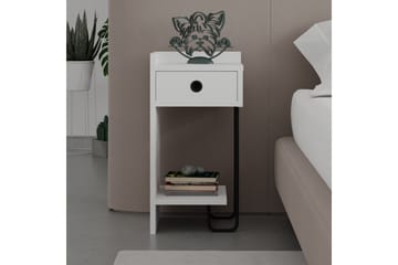 Sirius Sängbord 32x30 cm Vit - Hanah Home - Möbler - Sovrum - Sängbord