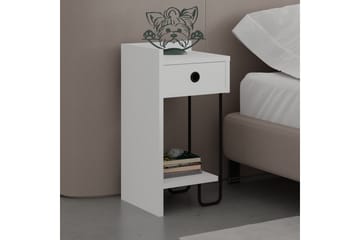 Sirius Sängbord 32x30 cm Vit - Hanah Home - Möbler - Sovrum - Sängbord