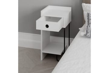 Sirius Sängbord 32x30 cm Vit - Hanah Home - Möbler - Sovrum - Sängbord