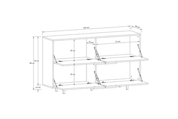 Skänk Alberto Vit - Vit - Förvaring - Förvaringsmöbler - Skänkar & sideboards