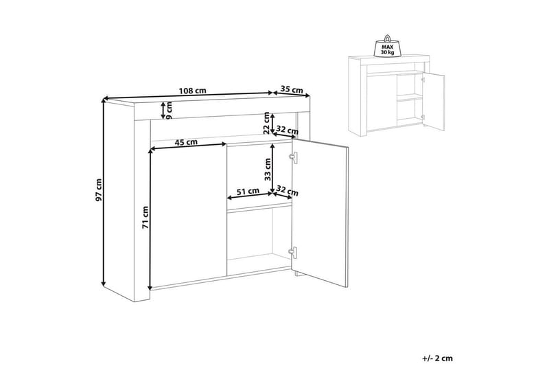 Skänk Covina - Möbler - Vardagsrum - Soffbord & vardagsrumsbord - Brickbord