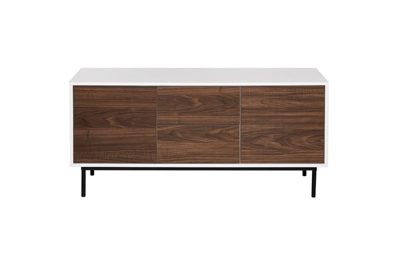 Skänk Okland Vitt, mörkt trä - Vitt, mörkt trä - Förvaring - Förvaringsmöbler - Skänkar & sideboards