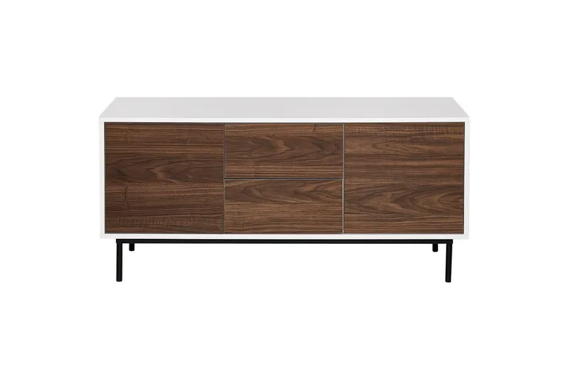 Skänk Okland Vitt, mörkt trä - Vitt, mörkt trä - Förvaring - Förvaringsmöbler - Skänkar & sideboards