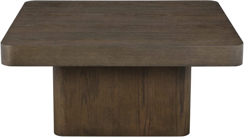 Sköyen Kvadratiskt Soffbord 90 cm med Pelarfot i Ek - Brun - Möbler - Vardagsrum - Soffbord & vardagsrumsbord - Soffbord