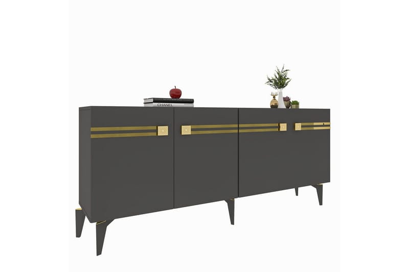 Slobidka Konsollbord 150 cm - Guld/Grafitgrå - Möbler - Vardagsrum - Soffbord & vardagsrumsbord - Avlastningsbord & konsolbord