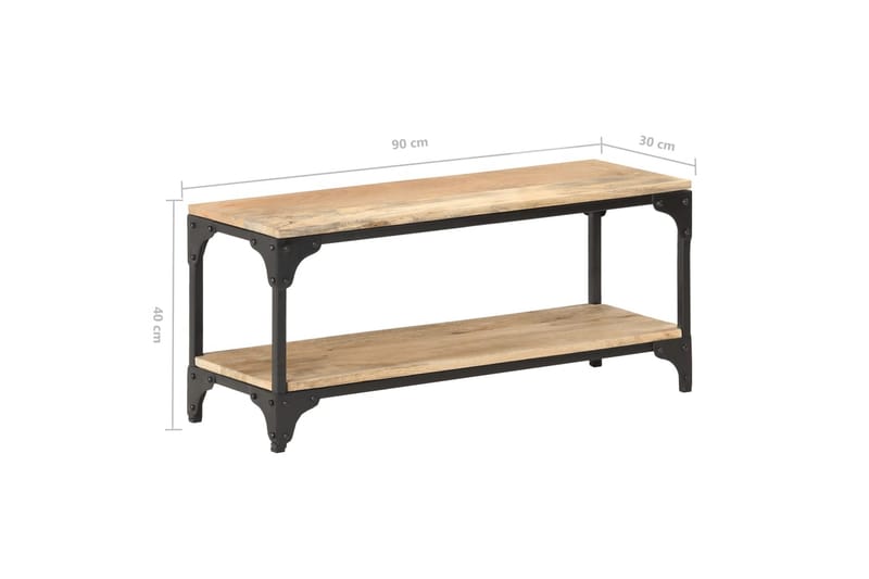 Soffbord 90x30x40 cm massivt mangoträ - Brun - Möbler - Vardagsrum - Soffbord & vardagsrumsbord - Soffbord