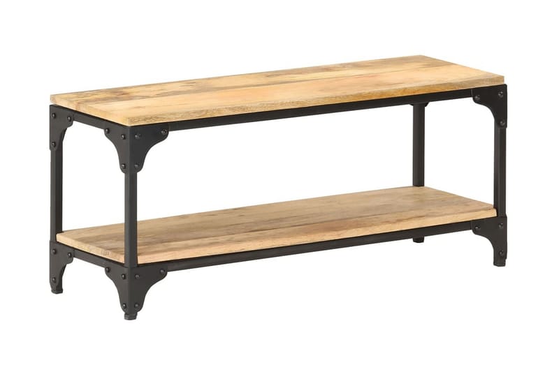 Soffbord 90x30x40 cm massivt mangoträ - Brun - Möbler - Vardagsrum - Soffbord & vardagsrumsbord - Soffbord