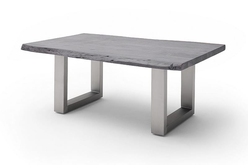 ABARCA Soffbord 110 cm Ben U-form Akacia/Grå/Stål - Ask-Grå - Möbler - Vardagsrum - Soffbord & vardagsrumsbord - Soffbord