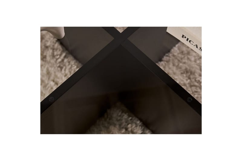 Soffbord Aeris 75 cm med Glasskiva - Trä Svart / Transparent - Möbler - Vardagsrum - Soffbord & vardagsrumsbord - Soffbord