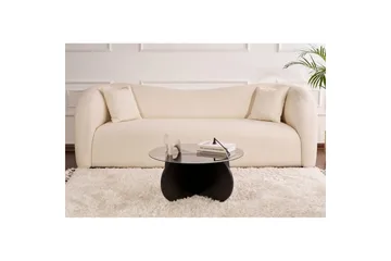 Soffbord Aeris 75 cm med Glasskiva - Trä Svart / Transparent - Möbler - Vardagsrum - Soffbord & vardagsrumsbord - Soffbord