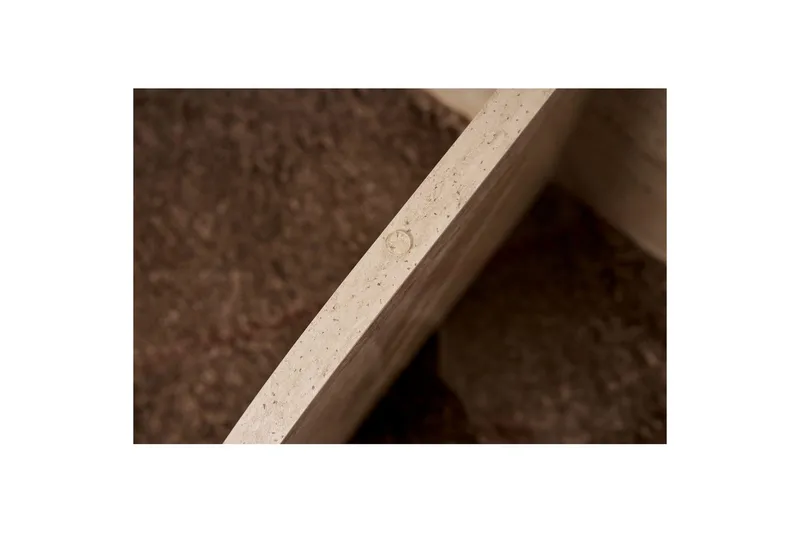 Soffbord Aeris 75 cm med Glasskiva - Travertin / Transparent - Möbler - Vardagsrum - Soffbord & vardagsrumsbord - Soffbord