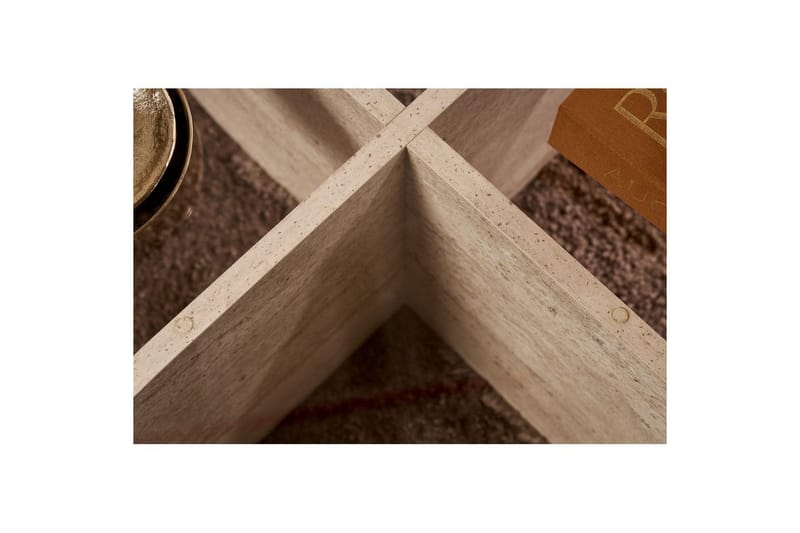 Soffbord Aeris 75 cm med Glasskiva - Travertin / Transparent - Möbler - Vardagsrum - Soffbord & vardagsrumsbord - Soffbord