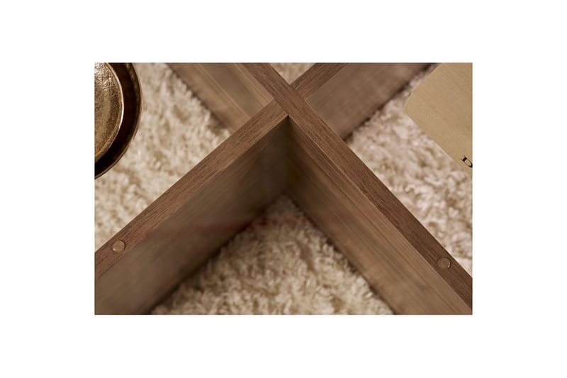 Soffbord Aeris 75 cm med Glasskiva - Valnöt / Transparent - Möbler - Vardagsrum - Soffbord & vardagsrumsbord - Soffbord