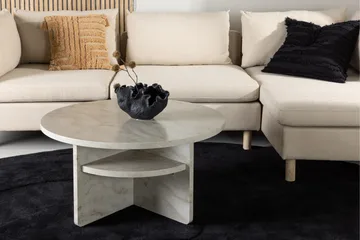 Ålesund Runt Travertin Soffbord 85 cm - Beige - Möbler - Vardagsrum - Soffbord & vardagsrumsbord - Soffbord