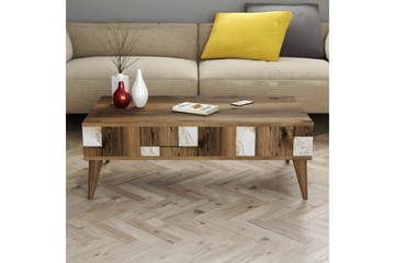 Alsacia Soffbord 105 cm - Mörkbrun/Vit - Möbler - Vardagsrum - Soffbord & vardagsrumsbord - Soffbord