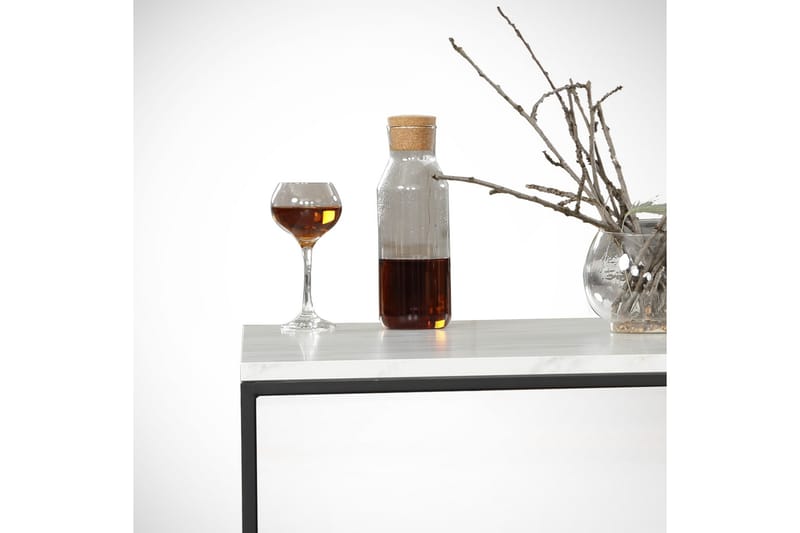 ALSBO Soffbord 75 cm  Marmormönster Vit/Svart - Möbler - Vardagsrum - Soffbord & vardagsrumsbord - Soffbord