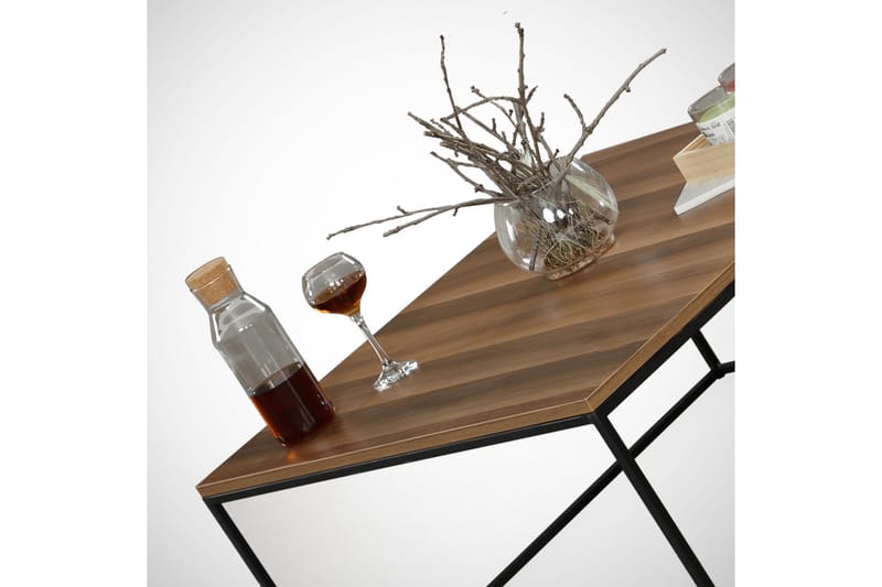ALSBO Soffbord 75 cm Valnötsbrun/Svart - Möbler - Vardagsrum - Soffbord & vardagsrumsbord - Soffbord