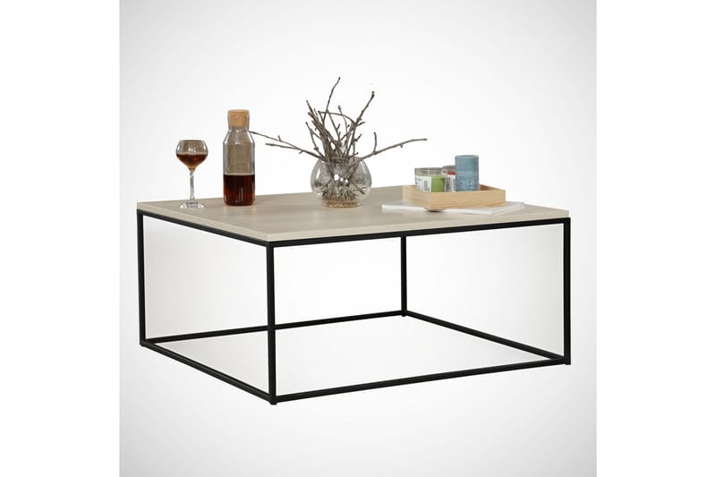 ALSBO Soffbord 75 cm Vit/Svart - Möbler - Vardagsrum - Soffbord & vardagsrumsbord - Soffbord