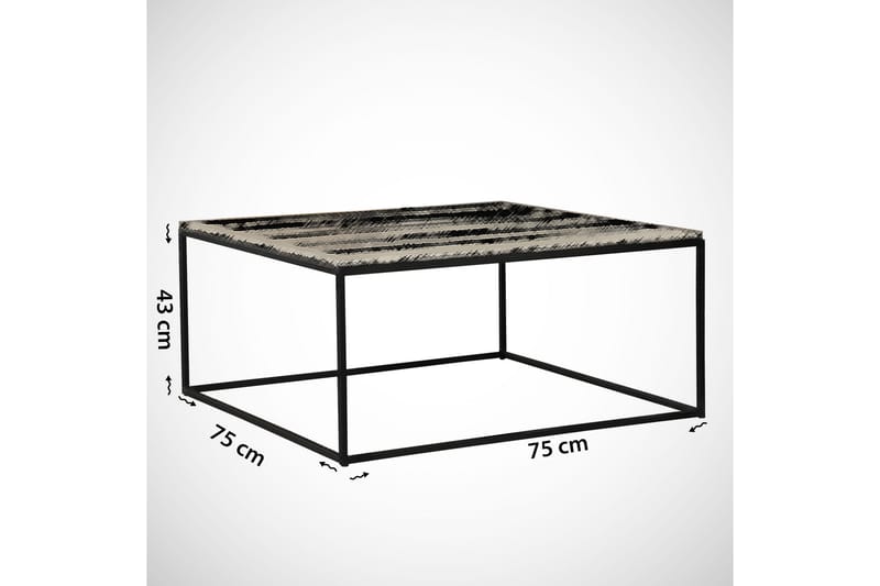 ALSBO Soffbord 75 cm Vit/Svart - Möbler - Vardagsrum - Soffbord & vardagsrumsbord - Soffbord