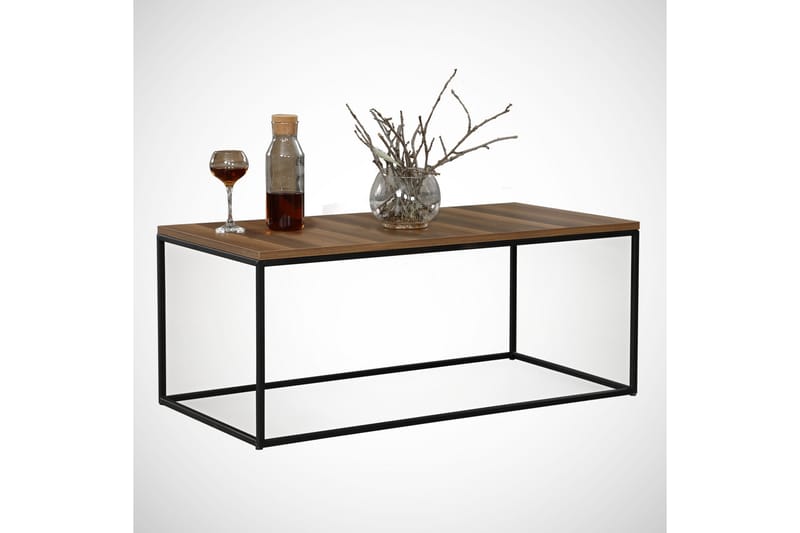 ALSBO Soffbord 95 cm Mörkbrun/Svart - Brun - Möbler - Vardagsrum - Soffbord & vardagsrumsbord - Soffbord