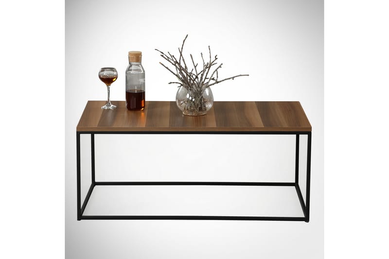 ALSBO Soffbord 95 cm Mörkbrun/Svart - Brun - Möbler - Vardagsrum - Soffbord & vardagsrumsbord - Soffbord