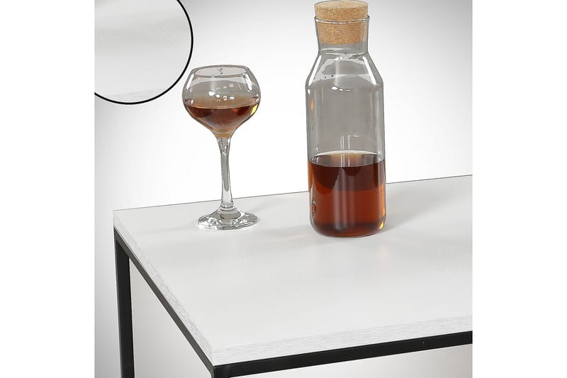 ALSBO Soffbord 95 cm Ribbor Vit/Svart - Möbler - Vardagsrum - Soffbord & vardagsrumsbord - Soffbord