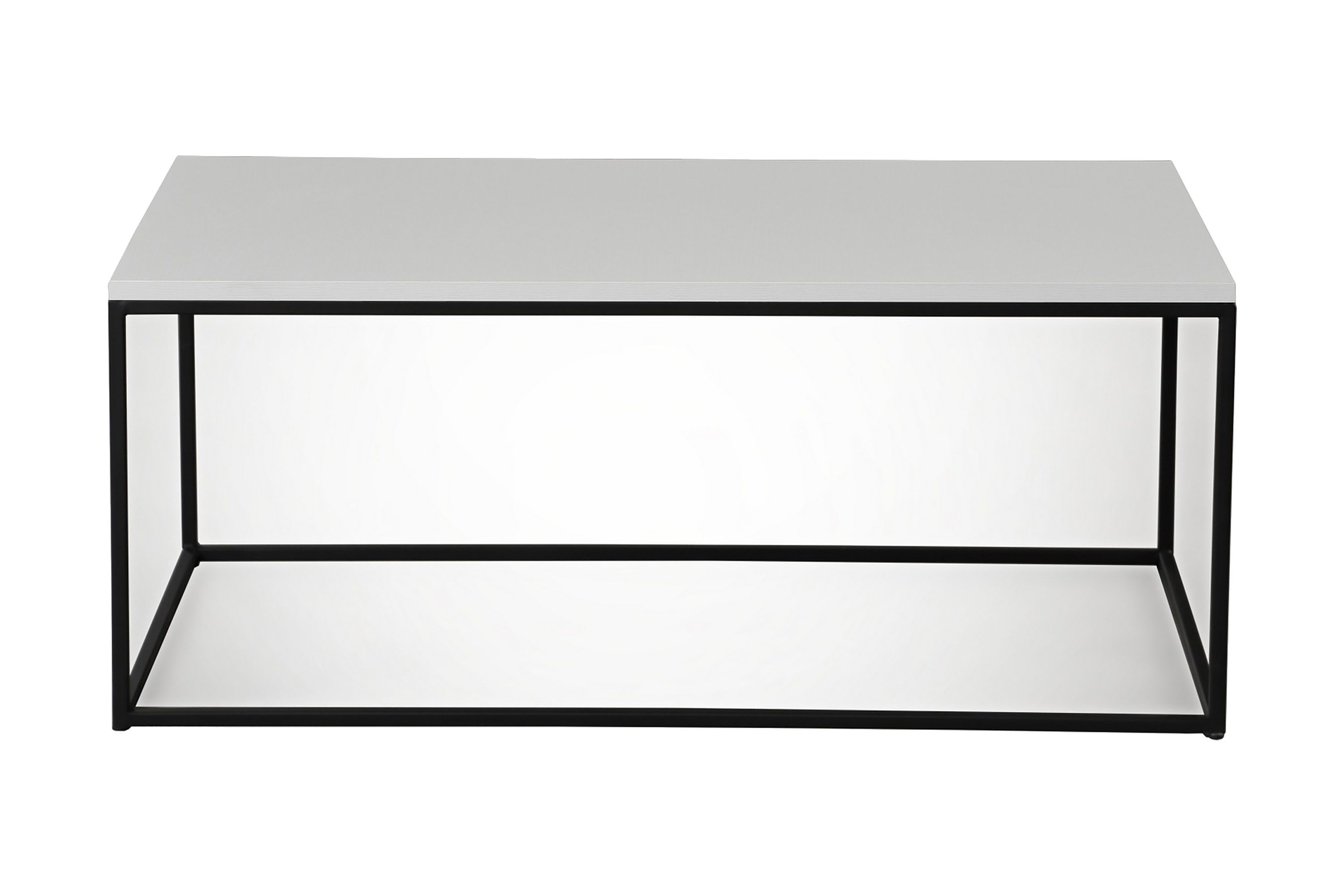 alsbo soffbord 95 cm vit/svart - extra vit