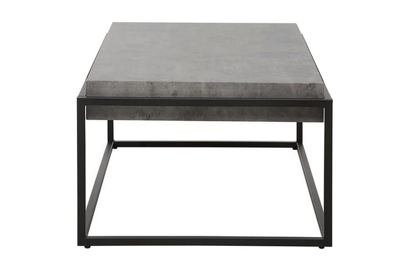 Altos Rektangulärt Soffbord 64 cm i Trä och Metall med Betongeffekt - Grå - Möbler - Vardagsrum - Soffbord & vardagsrumsbord - Soffbord