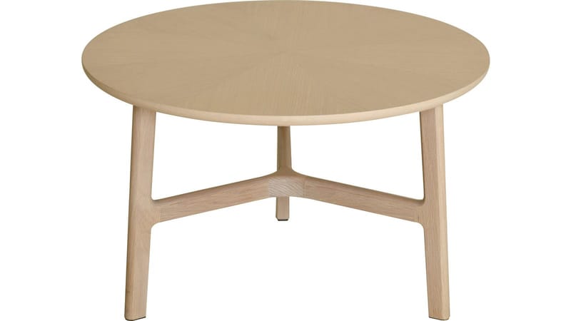 Soffbord Älvros 65 cm, Brunlackad och vitpigmenterad ek